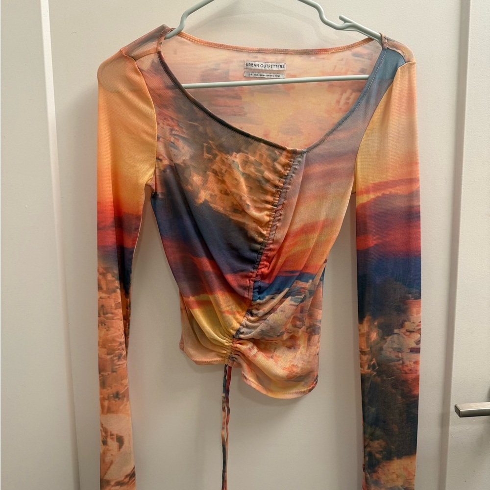 Urban Outfitters Sunset Wrap Blouse